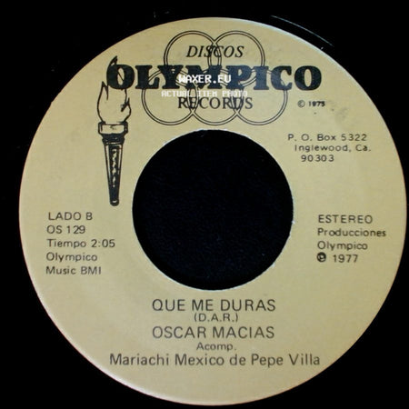 Oscar Macias - Lo Que Vivi Contigo / Que Me Duras side B