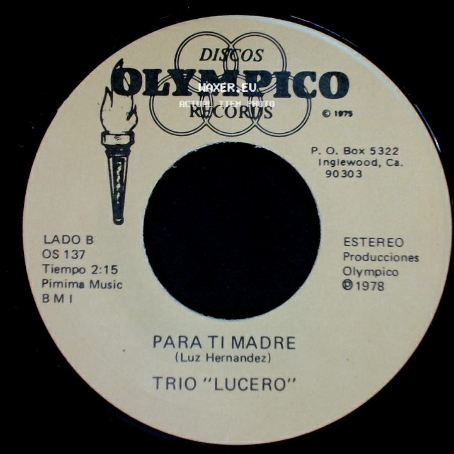 Trio "Lucero" - La Tumba Sera El Final / Para Ti Madre side B