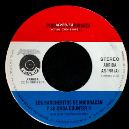 Los Rancheritos De Michoacan Y Su Onda Country - Piquetes De Hormiga / El Chubasco side A