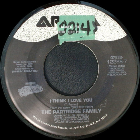 The Partridge Family - I Think I Love You / Doesn't Somebody Want To Be Wanted side A