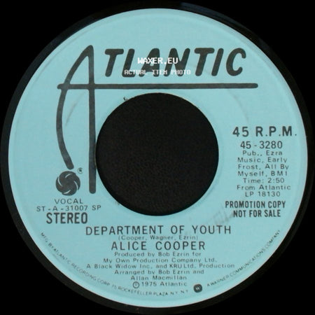 Alice Cooper - Department Of Youth / Department Of Youth side B