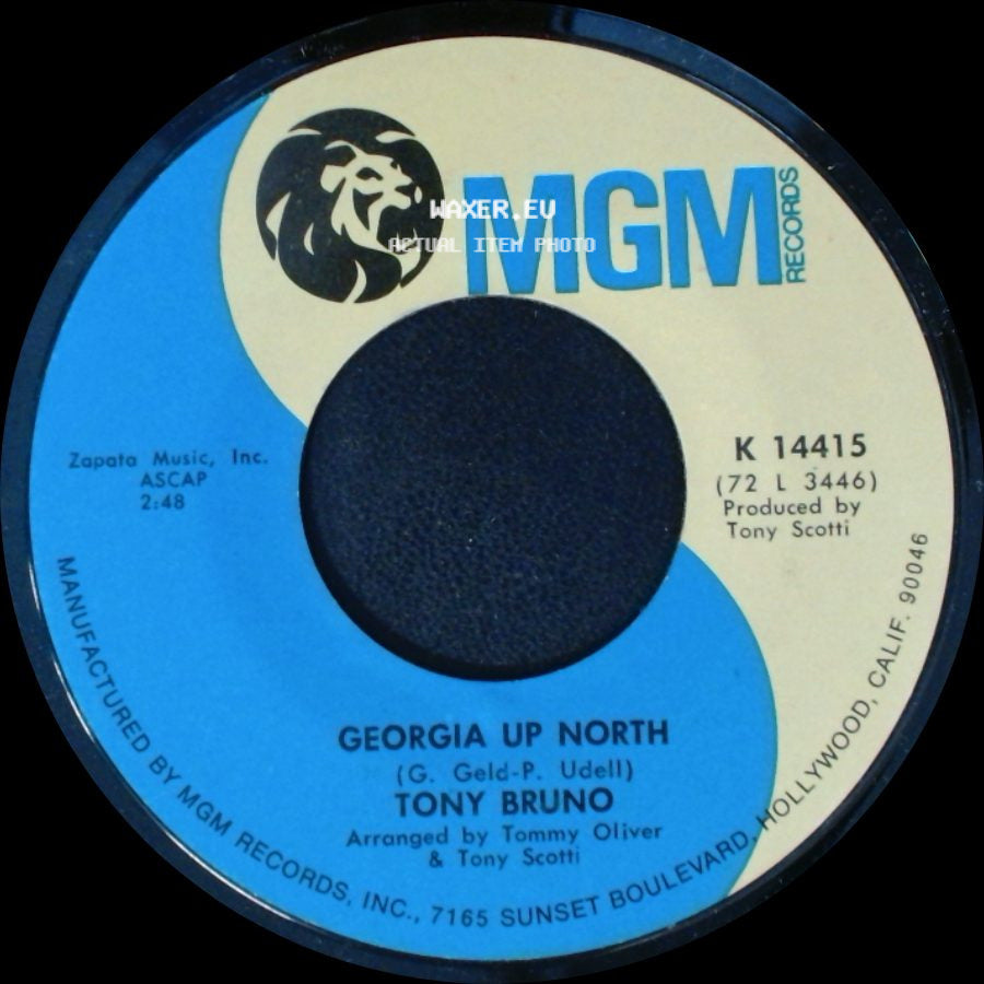 Tony Bruno - Bad Boy / Georgia Up North side B