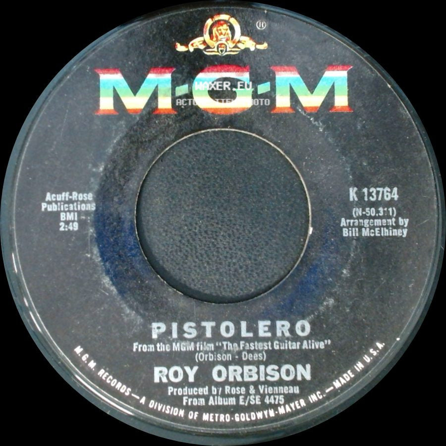 Roy Orbison - Cry Softly Lonely One / Pistolero side B