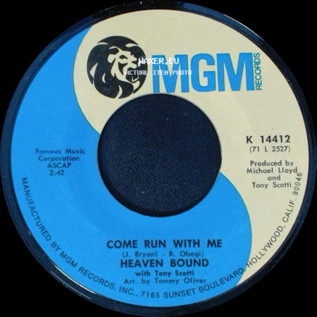 Unknown Artist - Come Run With Me / Heaven Bound / Breaking Up Is Hard To Do / Heaven Bound side A