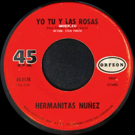 Hermanitas Nunez - Yo Tu Y Las Rosas / Agonia side A