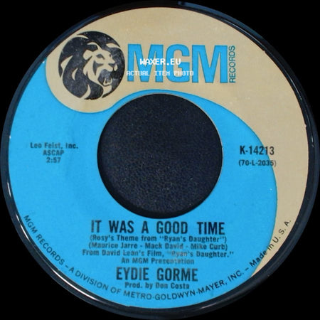 Eydie Gorme - It Was A Good Time / Mem'ries And Souvenirs side A