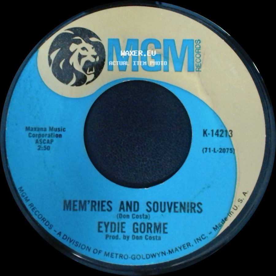 Eydie Gorme - It Was A Good Time / Mem'ries And Souvenirs side B