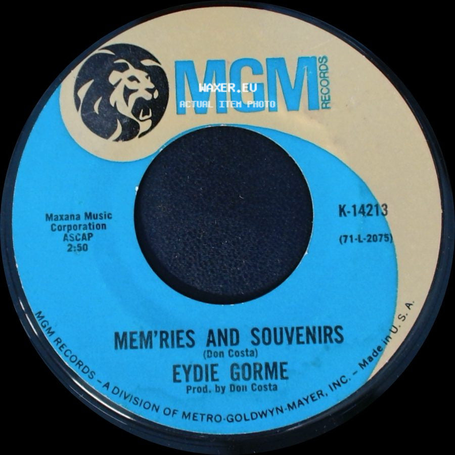 Eydie Gorme - Mem'ries And Souvenirs / It Was A Good Time side A