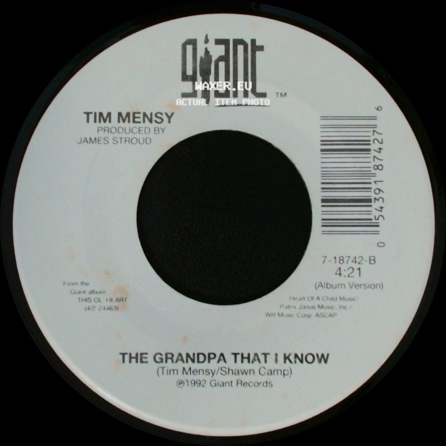 Tim Mensy - That's Good / The Grandpa That I Know side B