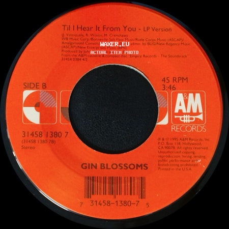 Gin Blossoms - Follow You Down - Edit / Til I Hear It From You - Lp Version side B