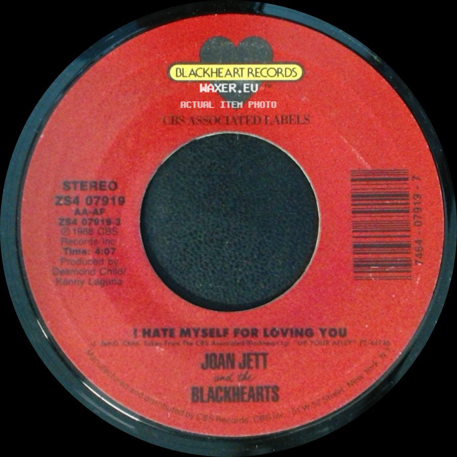 Joan Jett And The Blackhearts - Love Is Pain (Live) / I Hate Myself For Loving You side B