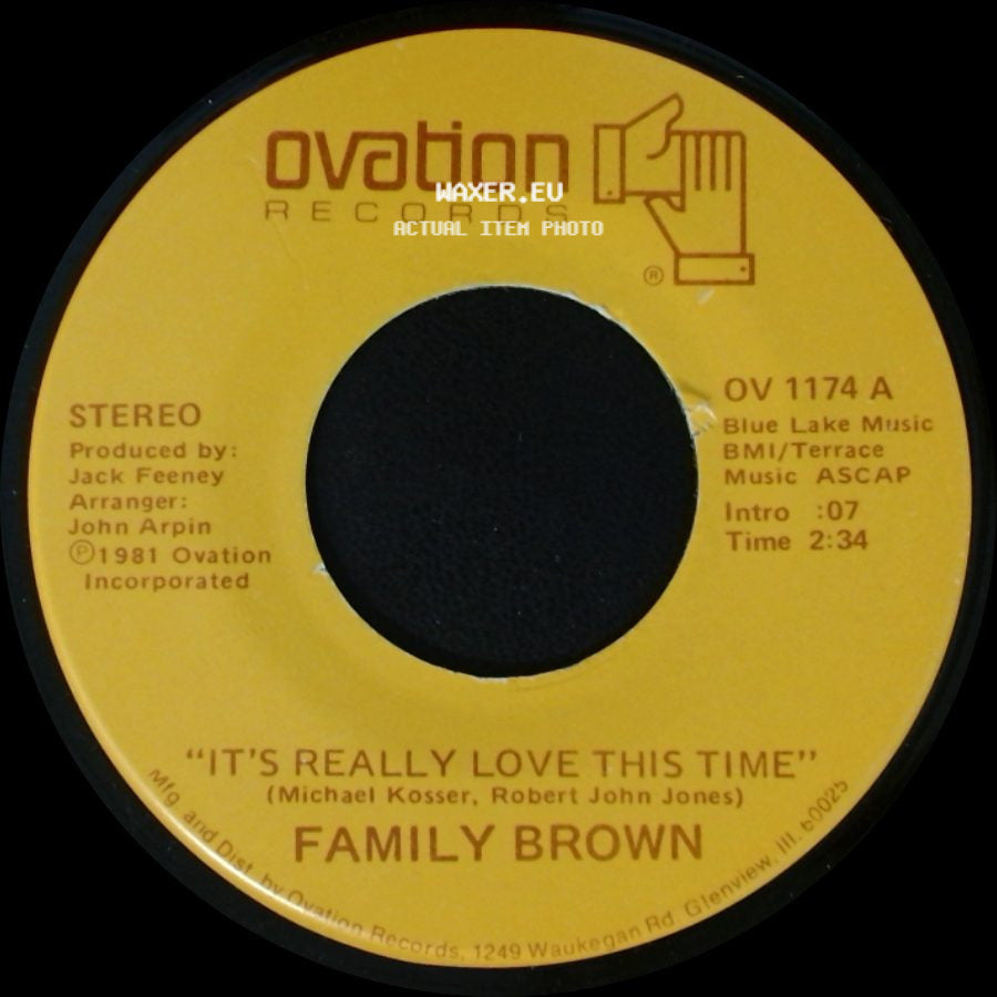 Family Brown - Nothing Really Changes / It's Really Love This Time side B