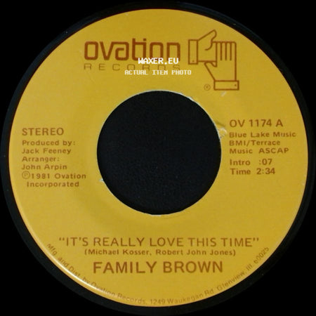 Family Brown - Nothing Really Changes / It's Really Love This Time side B