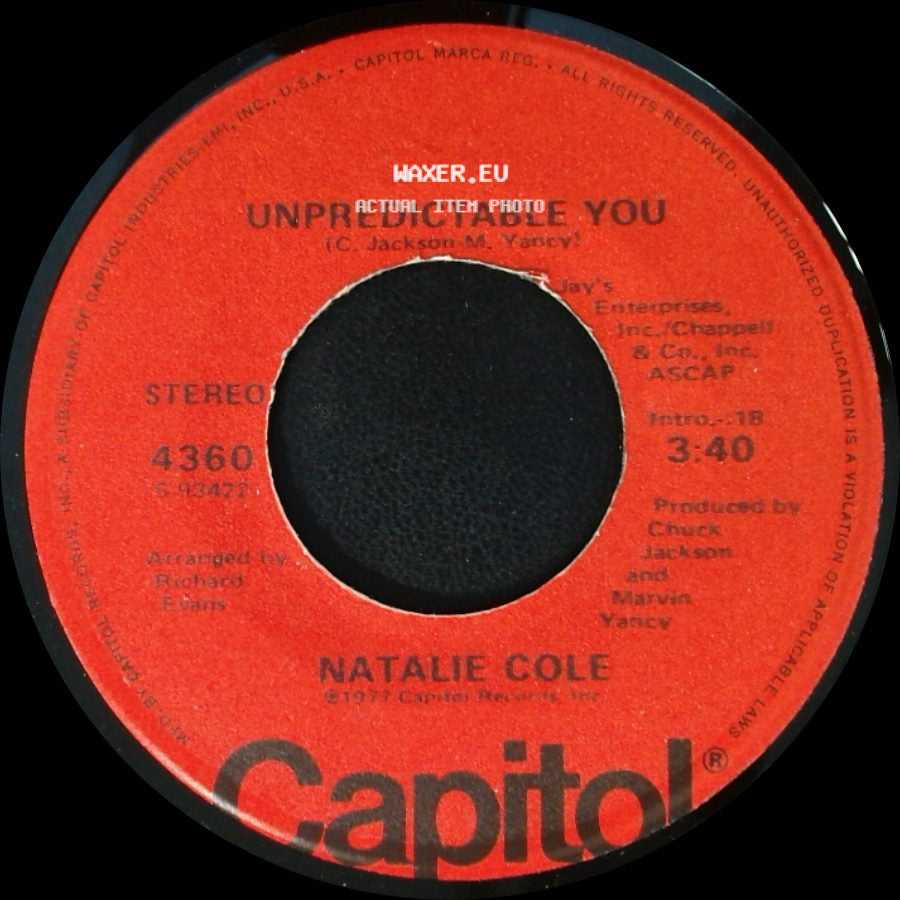 Natalie Cole - I've Got Love / Unpredictable You side B