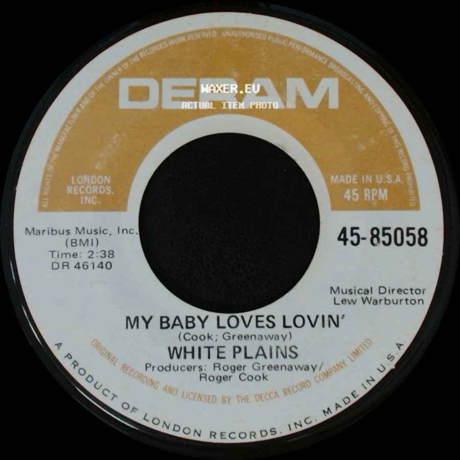 White Plains - Show Me Your Hand / My Baby Loves Lovin' side B