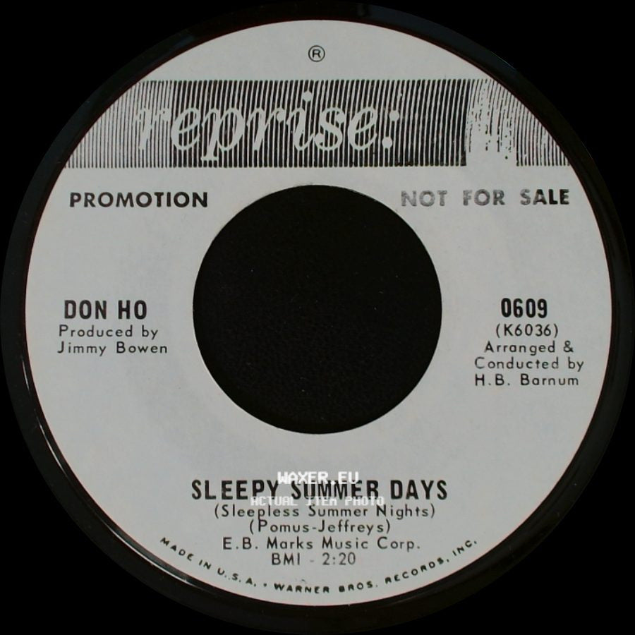 Don Ho - Sleepy Summer Days / Forbidden Fruit side A