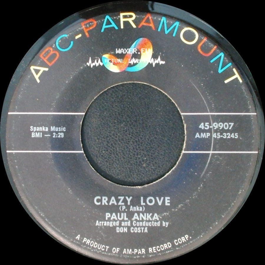 Paul Anka - Let The Bells Keep Ringing / Crazy Love side B