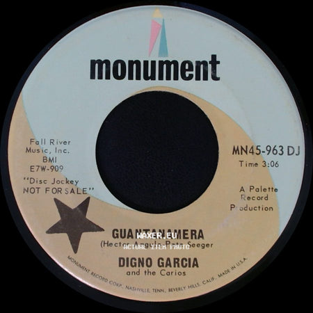 Digno Garcia And The Carios - Guantanamera / Moliendo Cafe side A