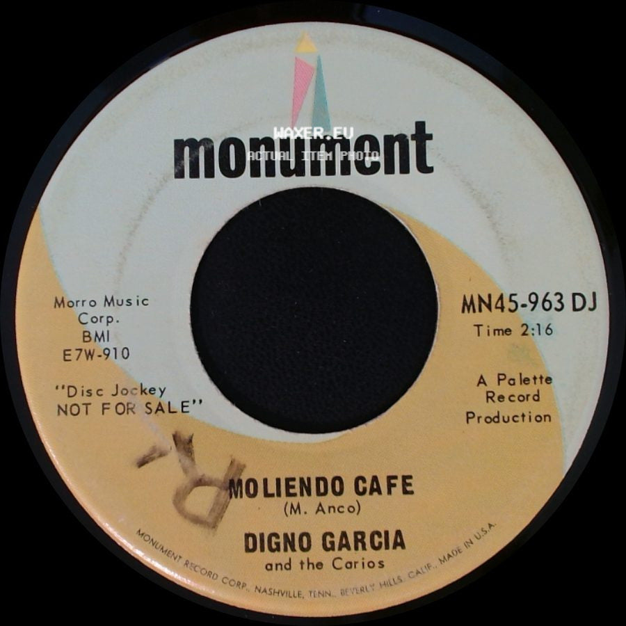 Digno Garcia And The Carios - Guantanamera / Moliendo Cafe side B