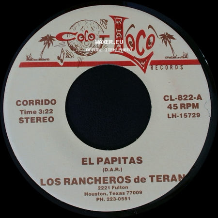 Los Rancheros De Teran - Yo Tambien Soy De Teran / El Papitas side B