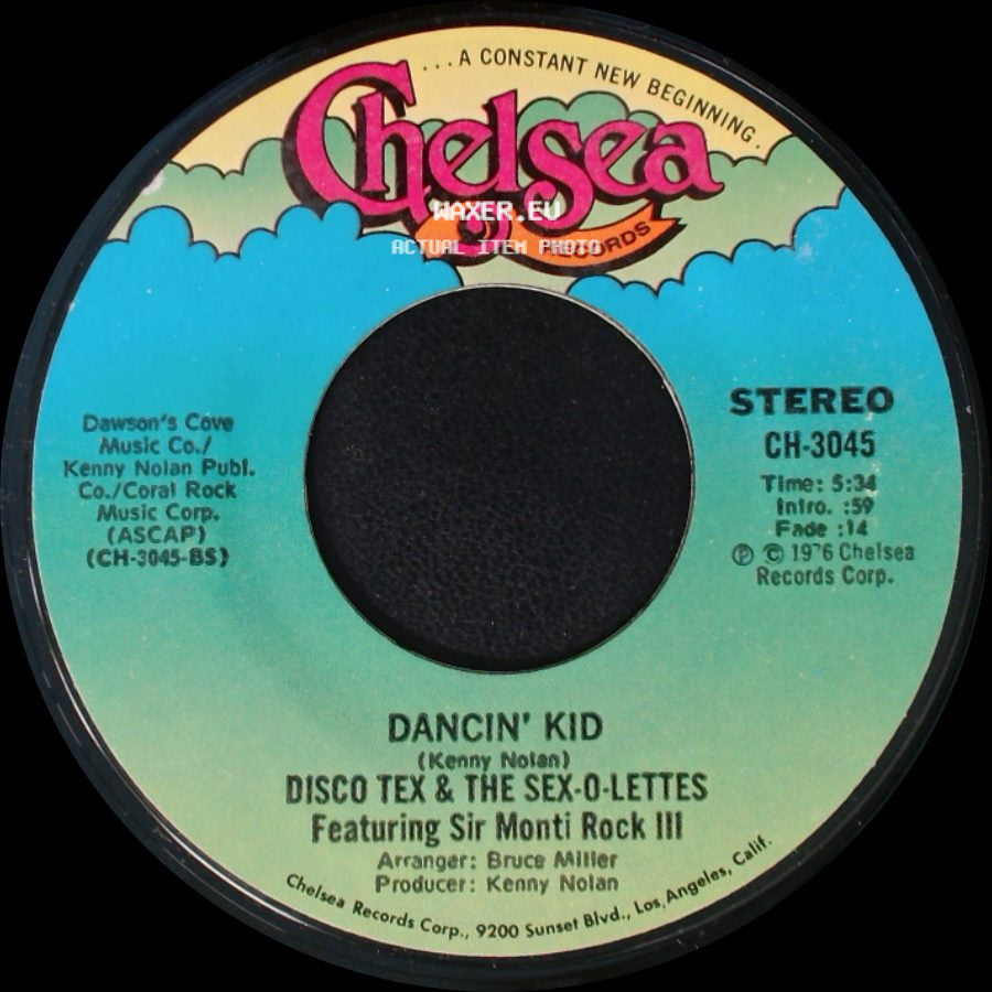 Disco Tex & The Sex-O-Lettes Featuring Sir Monti Rock Iii - Dancin' Kid / Dancin' Kid side B