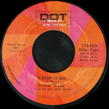 Diana Trask - We've Got To Work It Out Between Us / I Keep It Hid side B