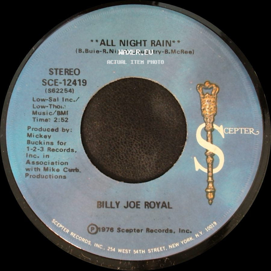 Billy Joe Royal - Time Don't Pass By Here / All Night Rain side B