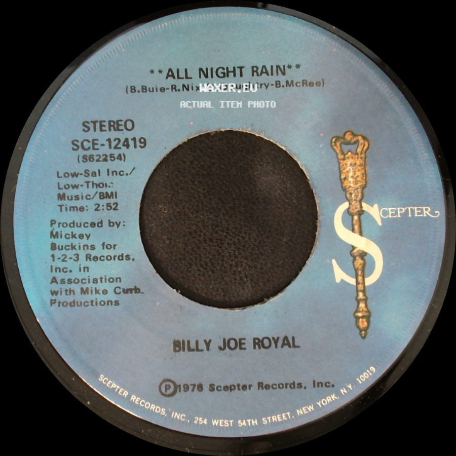 Billy Joe Royal - Time Don't Pass By Here / All Night Rain side B