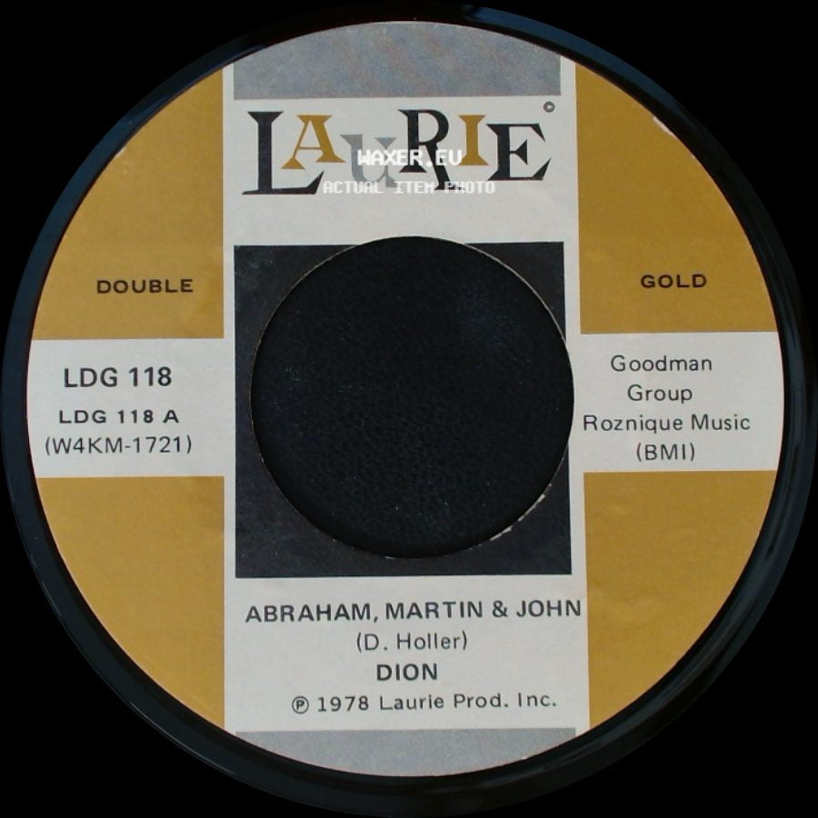 Dion - From Both Sides Now / Abraham, Martin & John side B
