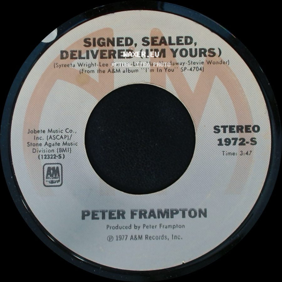 Peter Frampton - Signed, Sealed, Delivered (I'm Yours) / Rocky's Hot Club side A