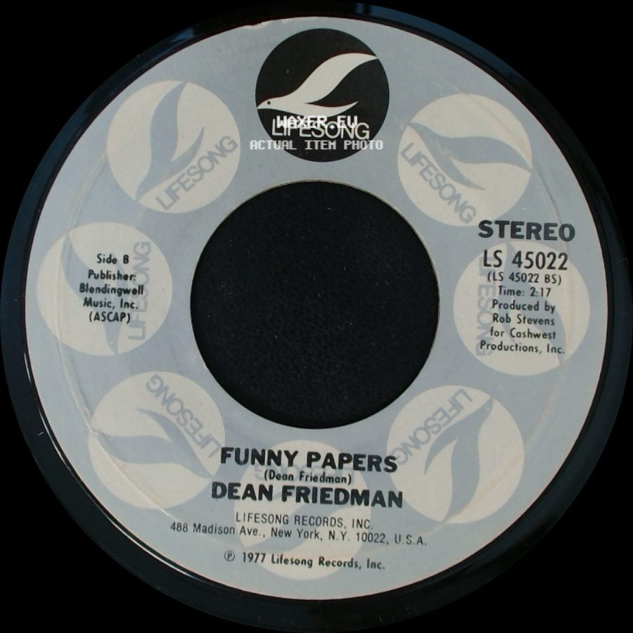 Dean Friedman - Ariel / Funny Papers side B