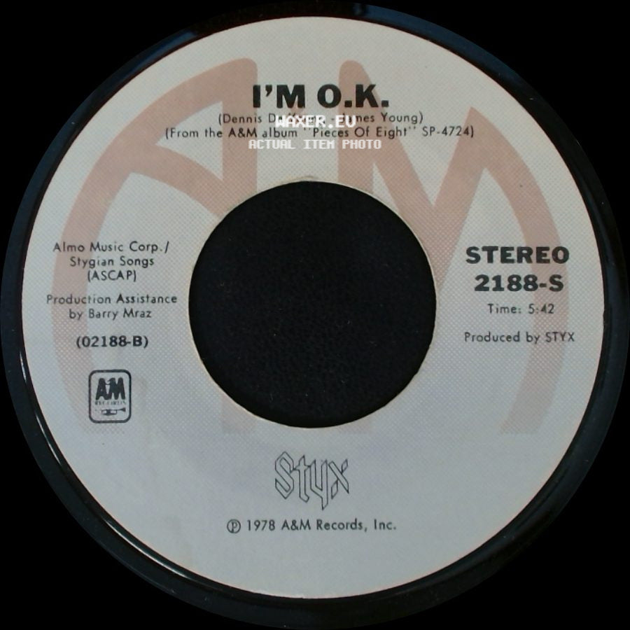 Styx - I'm O.K. / Babe side A