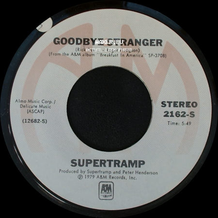 Supertramp - Even In The Quietest Moments / Goodbye Stranger side B