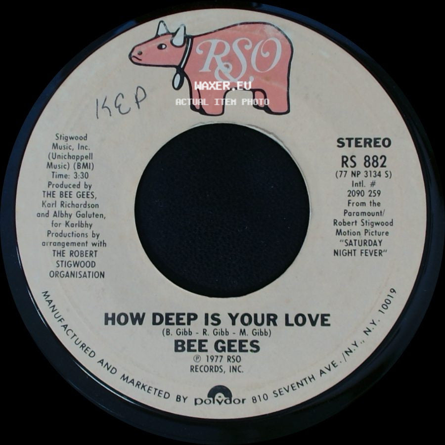Bee Gees - Can't Keep A Good Man Down / How Deep Is Your Love side B