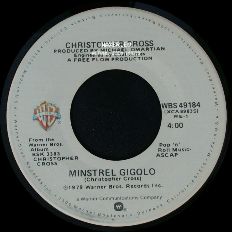 Christopher Cross - Minstrel Gigolo / Ride Like The Wind side A