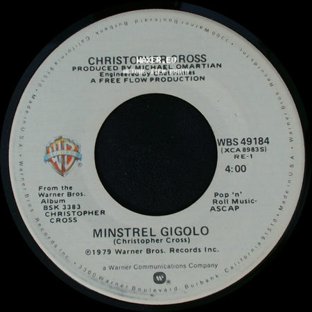 Christopher Cross - Minstrel Gigolo / Ride Like The Wind side A