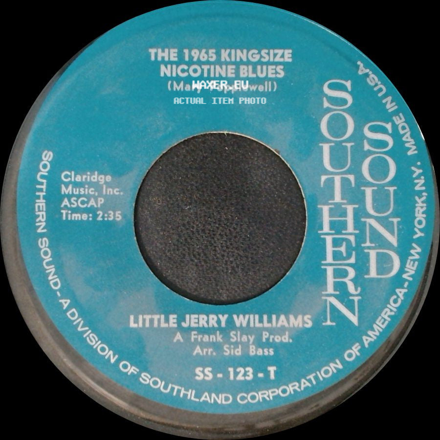 Little Jerry Williams - The 1965 Kingsize Nicotine Blues / Detroit side A