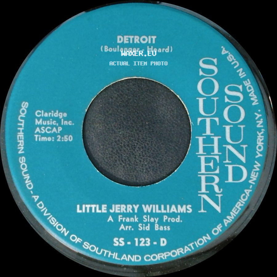 Little Jerry Williams - The 1965 Kingsize Nicotine Blues / Detroit side B