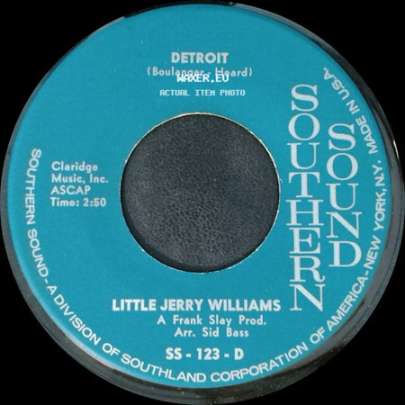 Little Jerry Williams - The 1965 Kingsize Nicotine Blues / Detroit side B