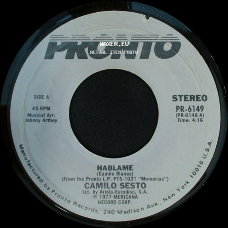 Camilo Sesto - Hablame / Por Amor side A