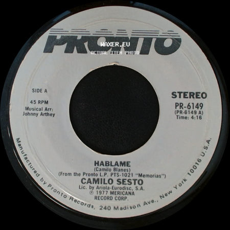 Camilo Sesto - Hablame / Por Amor side A