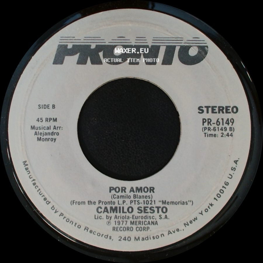 Camilo Sesto - Hablame / Por Amor side B