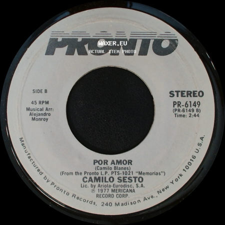 Camilo Sesto - Hablame / Por Amor side B