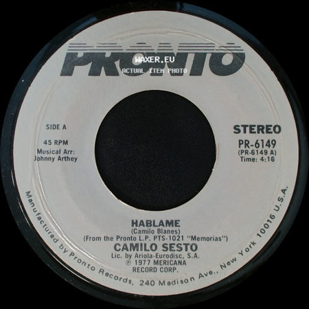 Camilo Sesto - Hablame / Por Amor side A