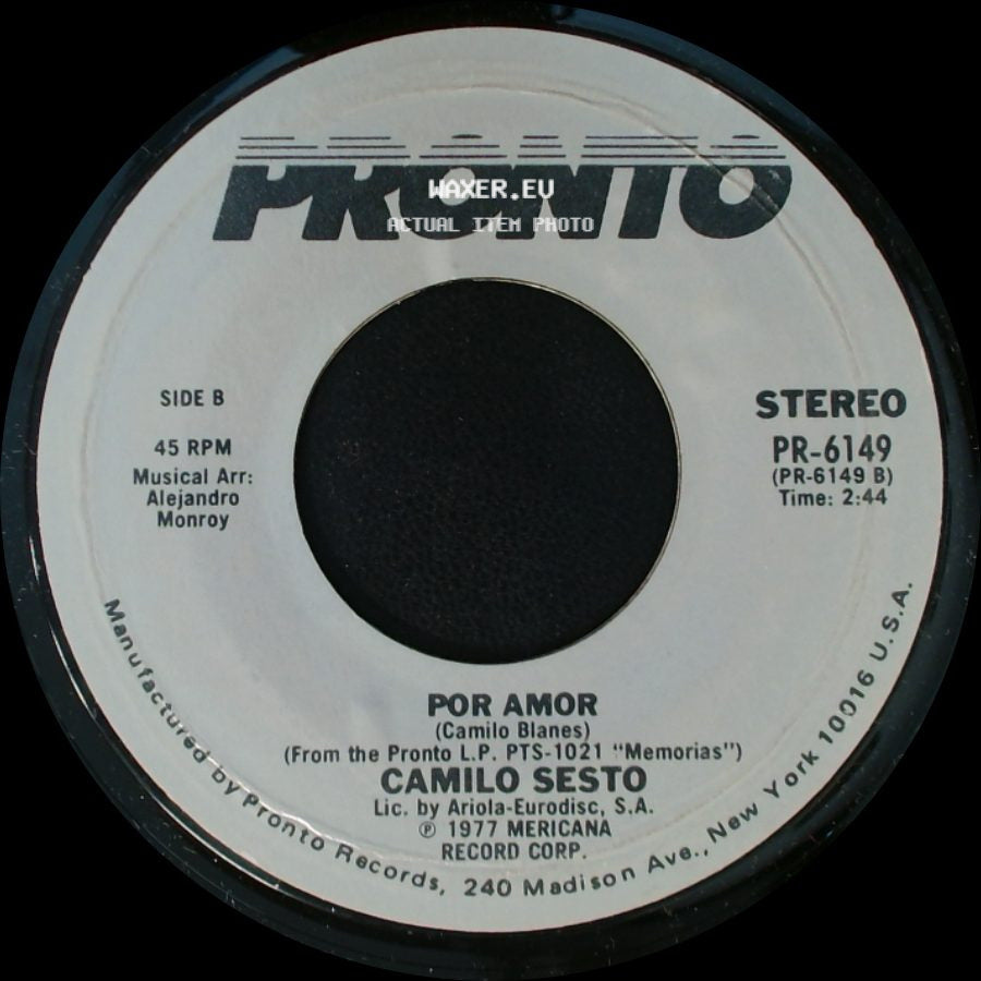 Camilo Sesto - Hablame / Por Amor side B