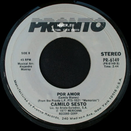 Camilo Sesto - Hablame / Por Amor side B