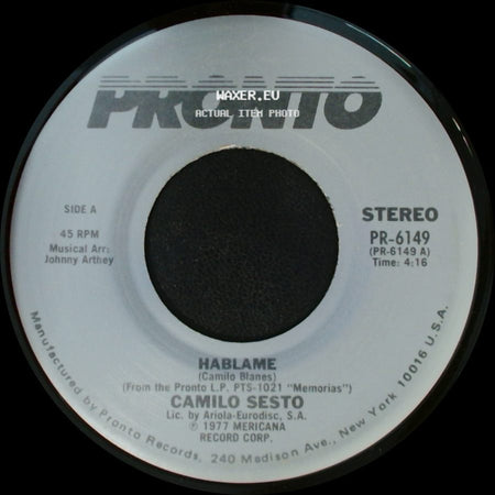 Camilo Sesto - Hablame / Por Amor side A