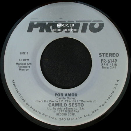 Camilo Sesto - Hablame / Por Amor side B
