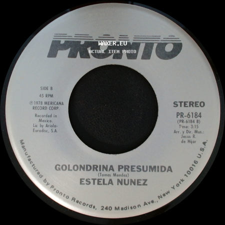 Estela Nunez - Como Te Llamas Tu / Golondrina Presumida side B