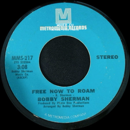 Bobby Sherman - The Drum / Free Now To Roam side B